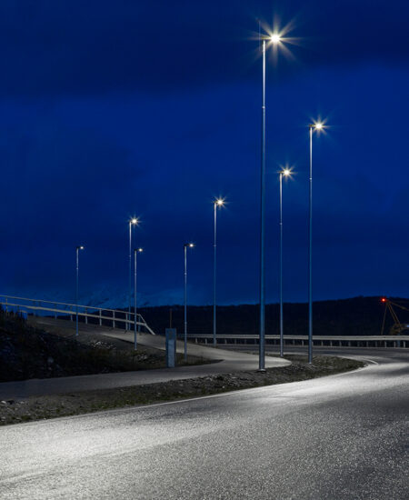 éclairage routier à LED de Skjervoy