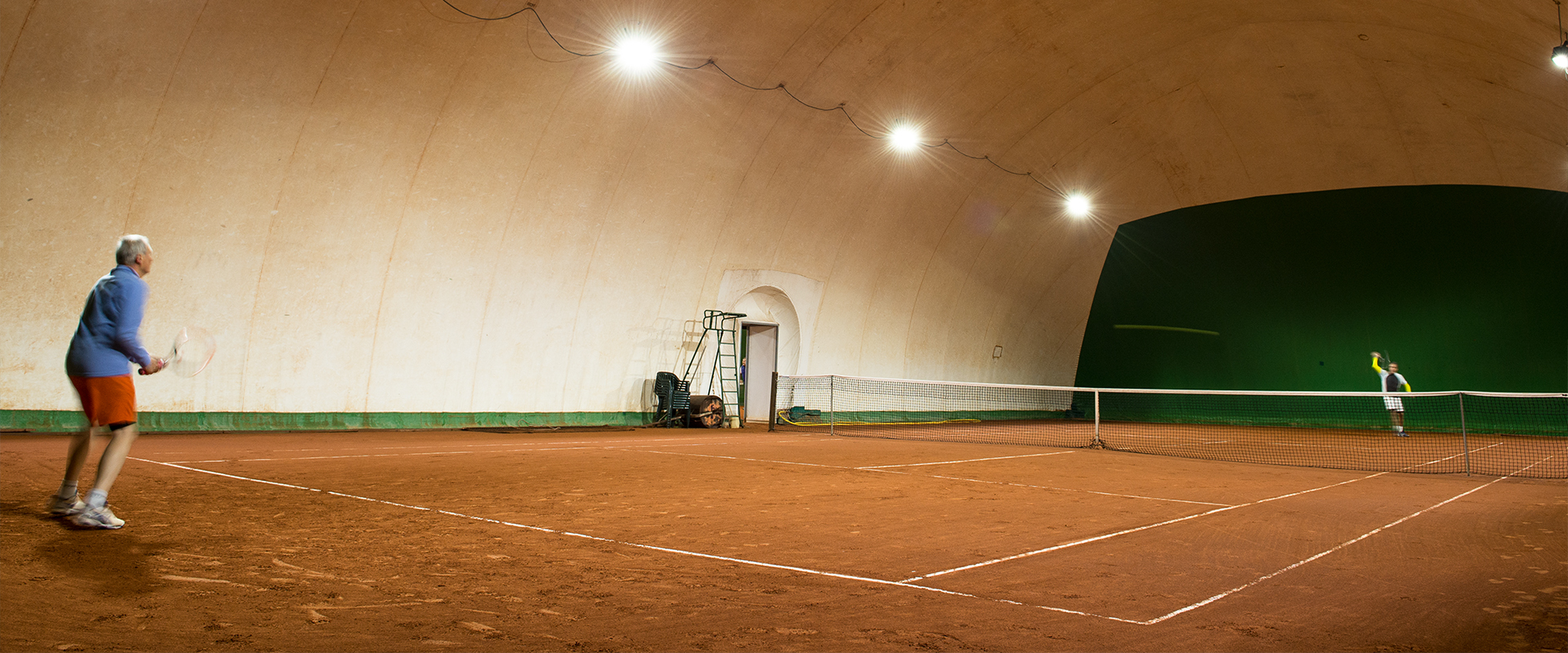 éclairage des courts de tennis d'Arezzo